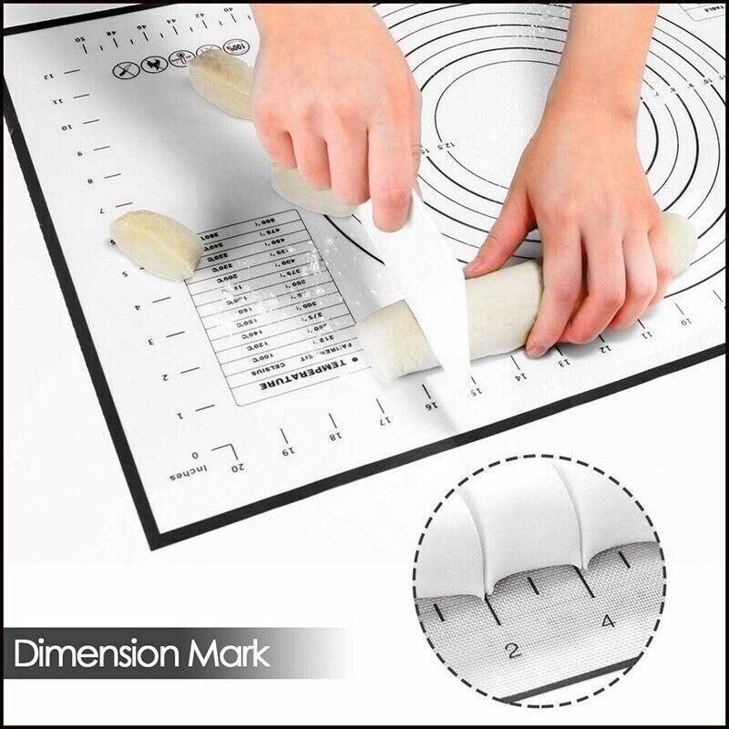 Non-Stick Silicone Baking Mat Rolling Cake Dough Scale Pastry Clay Fondant view 11