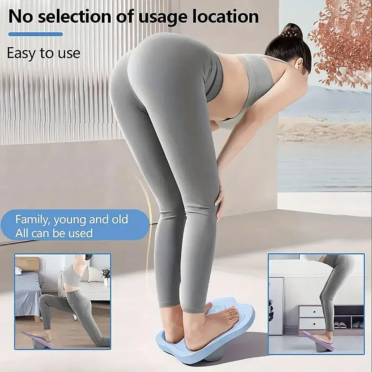 Portable Folding Stretch Board Fitness Pedal Slant Calf Ligament Trainer Tool view 8