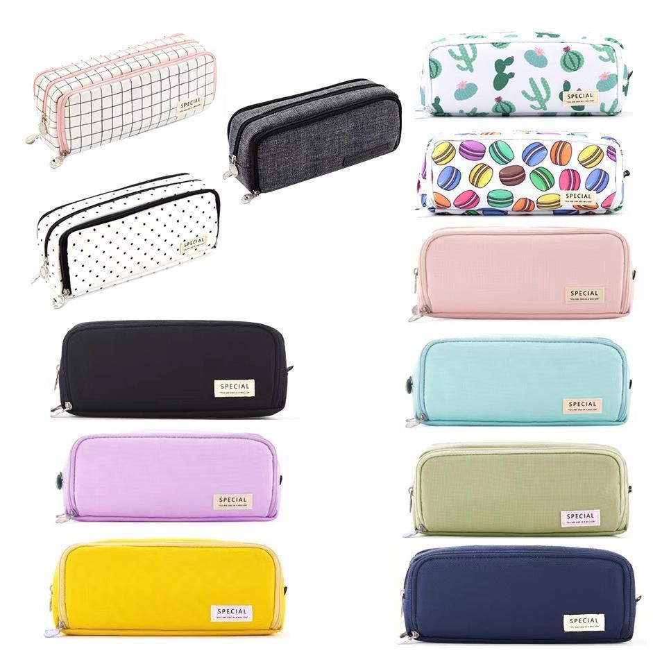 Zipper Pencil Case Large Capacity Storage Bag School Stationery Makeup view 3