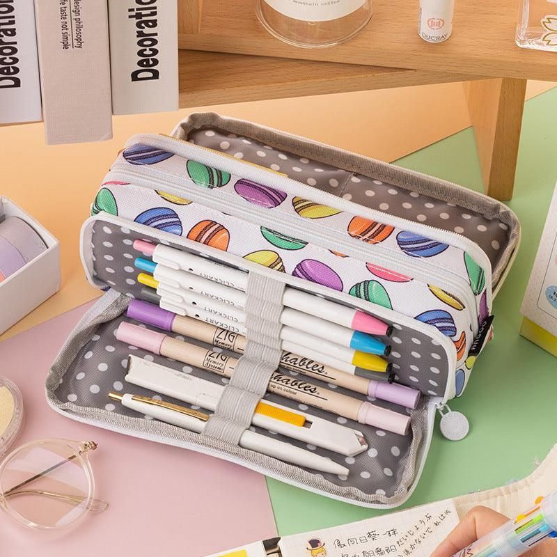 Zipper Pencil Case Large Capacity Storage Bag School Stationery Makeup view 9