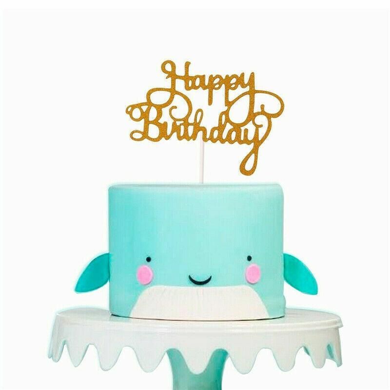 Happy Birthday Cake Topper Colour Printed Acrylic Party Decorations view 4