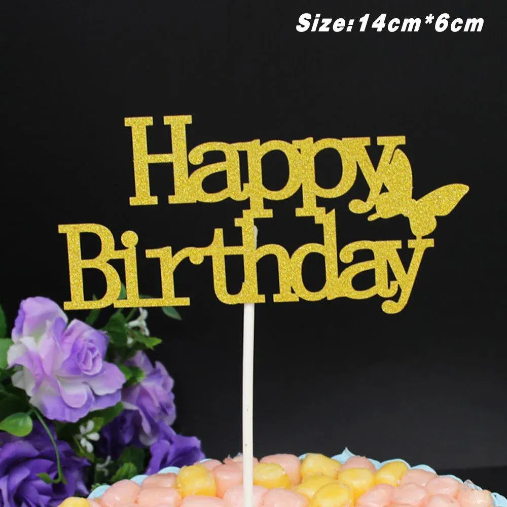Happy Birthday Cake Topper Colour Printed Acrylic Party Decorations view 10