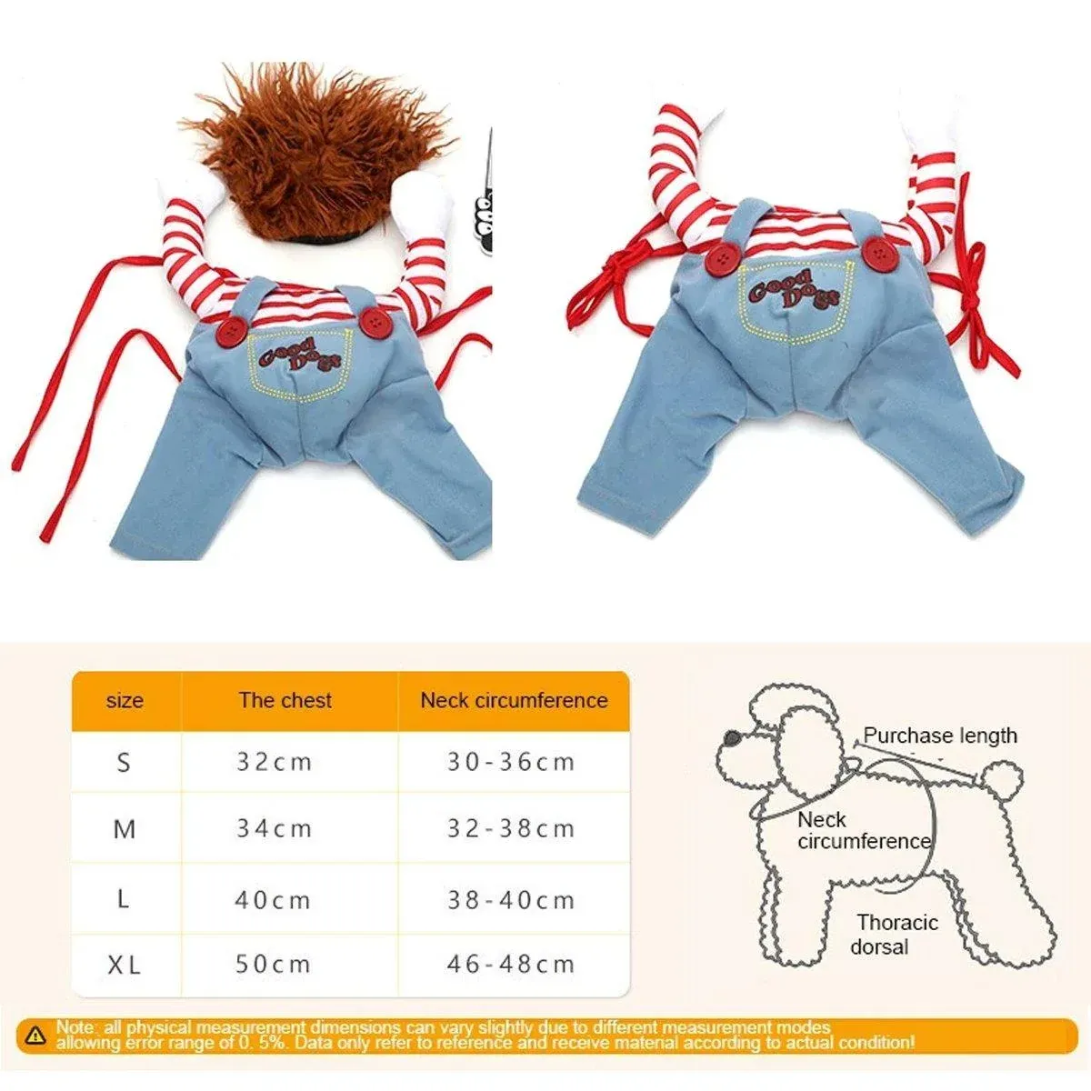 Halloween Dog Costume Pet Accessories Funny Dress Up for Small Medium Dogs view 5