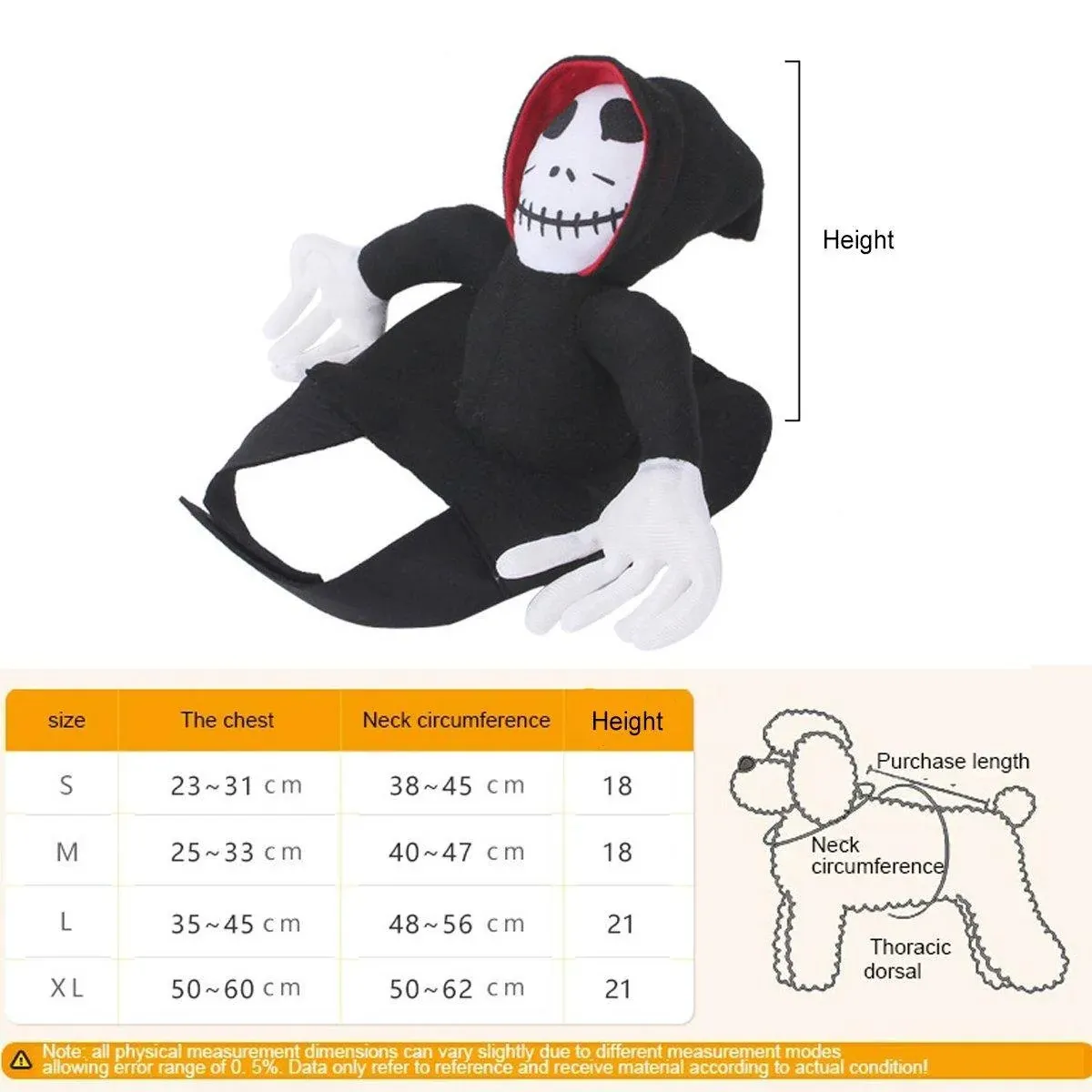Halloween Dog Costume Pet Accessories Funny Dress Up for Small Medium Dogs view 6