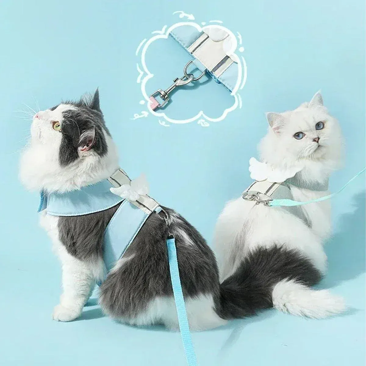 Pet Angel Wings Dog Vest Leash Cat Harness Anti-Break Walking Dog Leash Set view 13