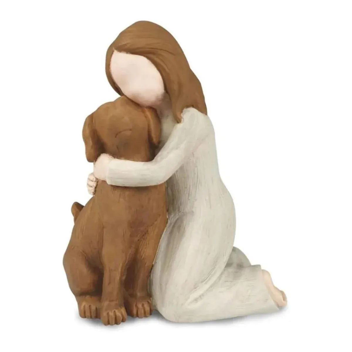 Girl Hugging Dog Ornament Decorative Figurine Resin Home Decoration Craft Gift — image 1