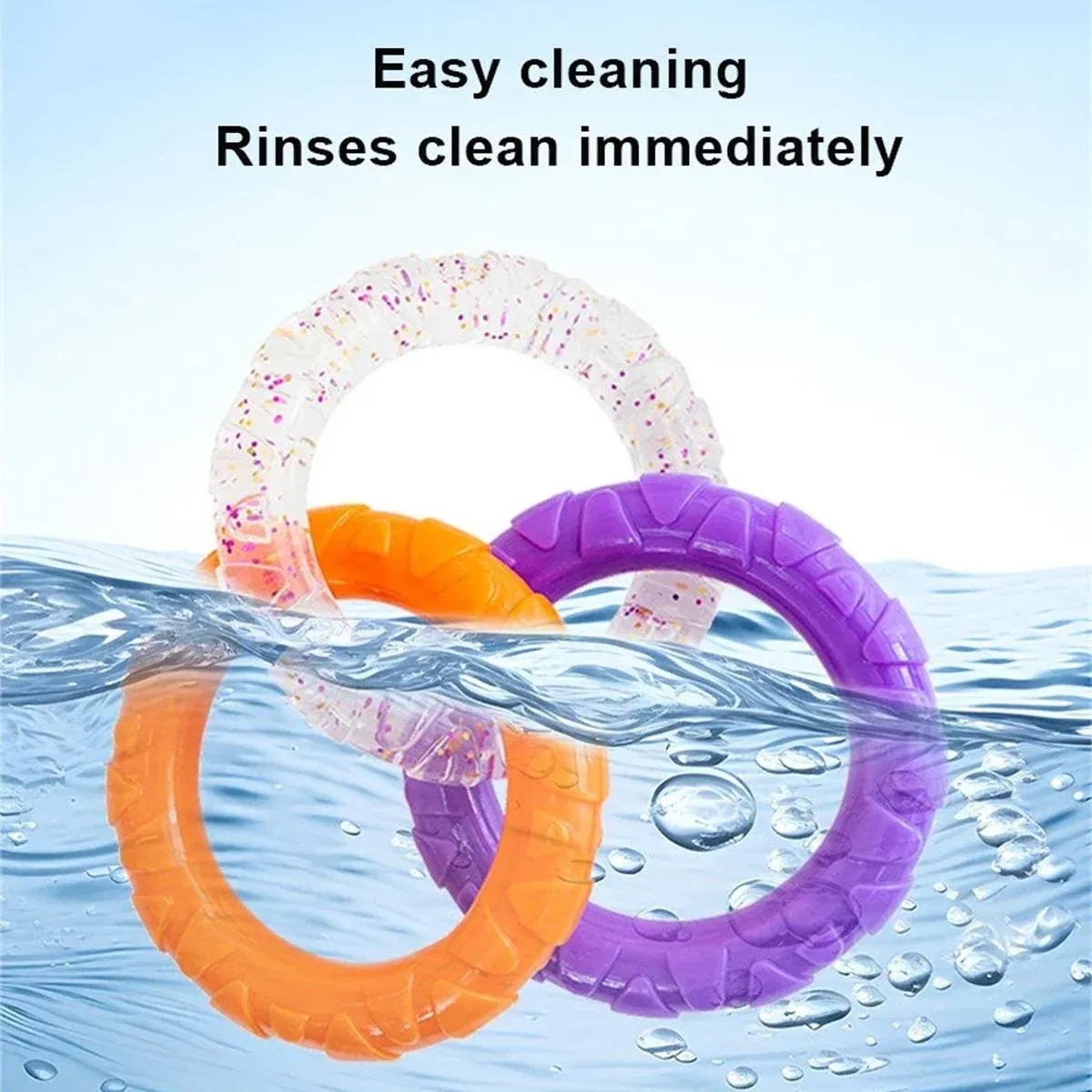 Interactive Dog Toys TRP Rubber Ring Teething Pet Rally Ring Chew Play Fetch view 8
