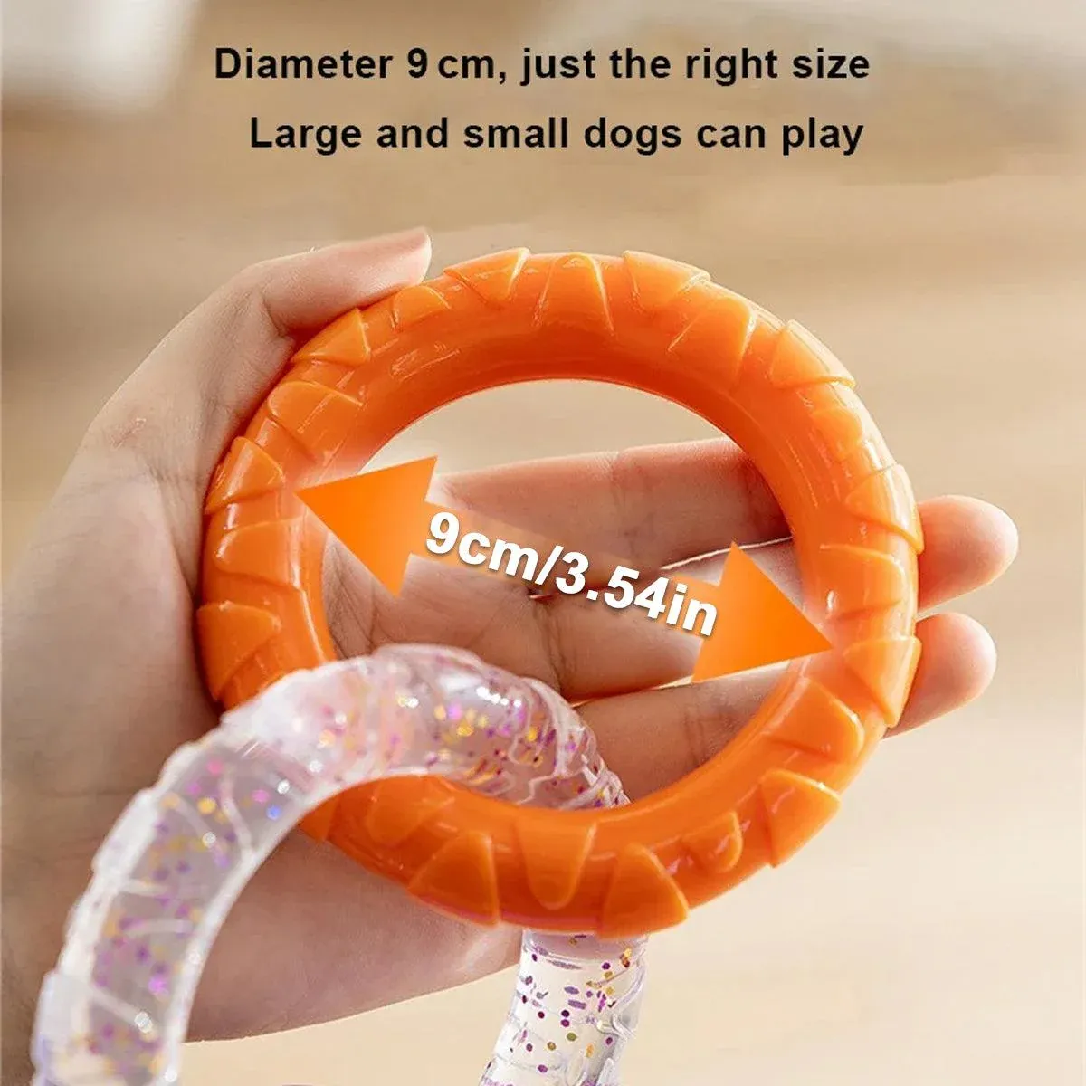Interactive Dog Toys TRP Rubber Ring Teething Pet Rally Ring Chew Play Fetch view 9