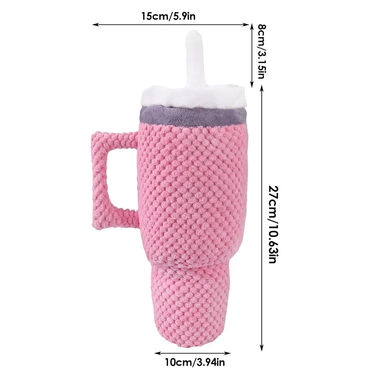 Dog Squeaky Toy Stuffed Water Cup Toy Plush Cup Chew and Supplies Training Pet view 3