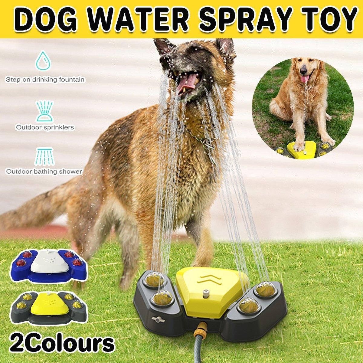 Automatic Water Feeder Dispenser with Bath Spray and Footstep Dog Toys for view 15