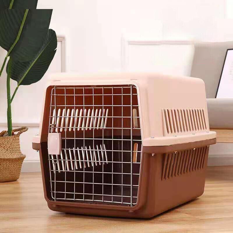 Large Pet Transport Crate for Dog Cat Rabbit Portable Ventilated Travel view 5