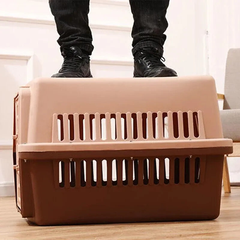 Large Pet Transport Crate for Dog Cat Rabbit Portable Ventilated Travel view 7