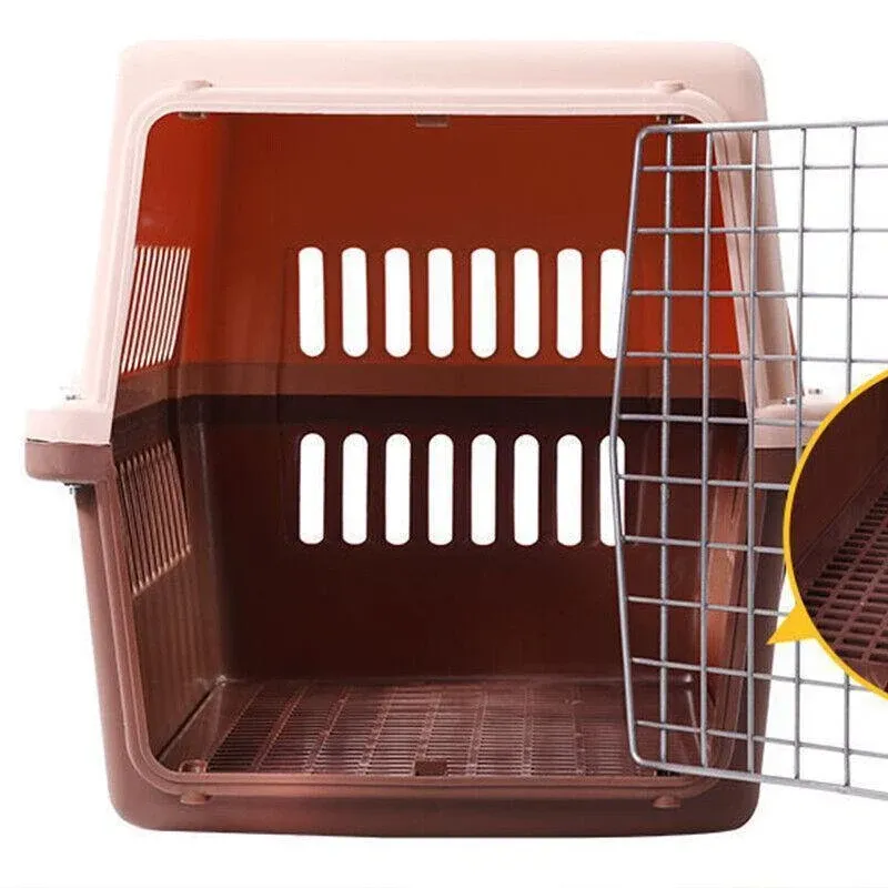Large Pet Transport Crate for Dog Cat Rabbit Portable Ventilated Travel view 8