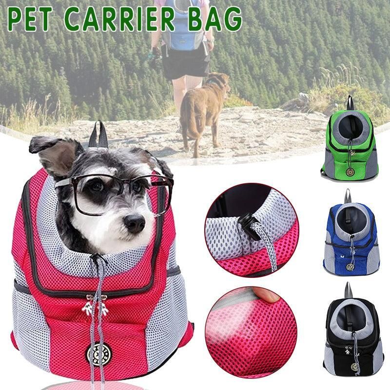 L Size Puppy Travel Mesh Pet Dog Carrier Backpack Front Travel Portable view 2