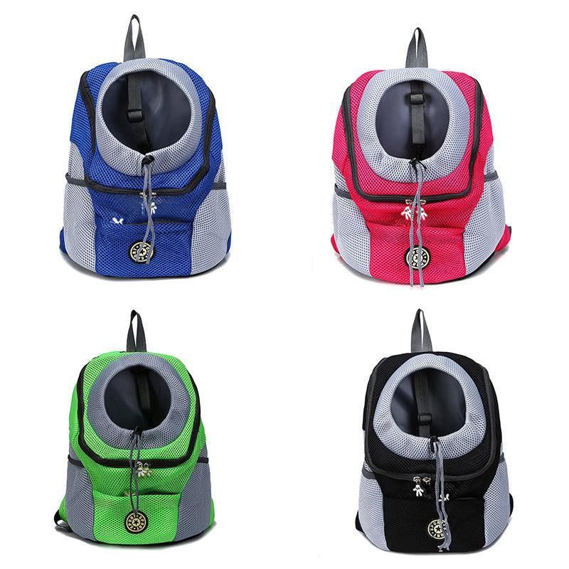 L Size Puppy Travel Mesh Pet Dog Carrier Backpack Front Travel Portable view 3