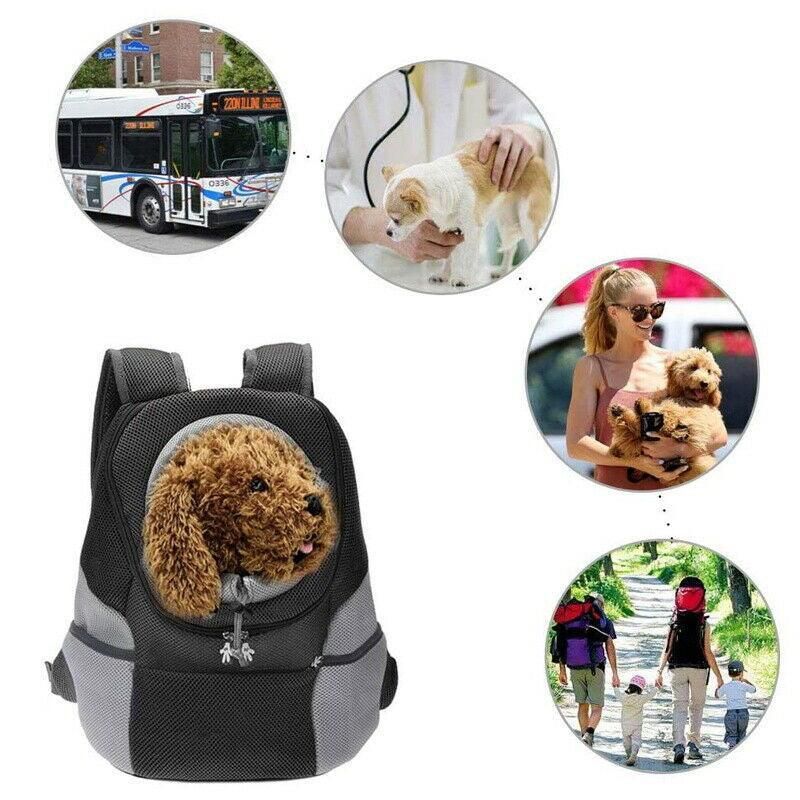 L Size Puppy Travel Mesh Pet Dog Carrier Backpack Front Travel Portable view 6