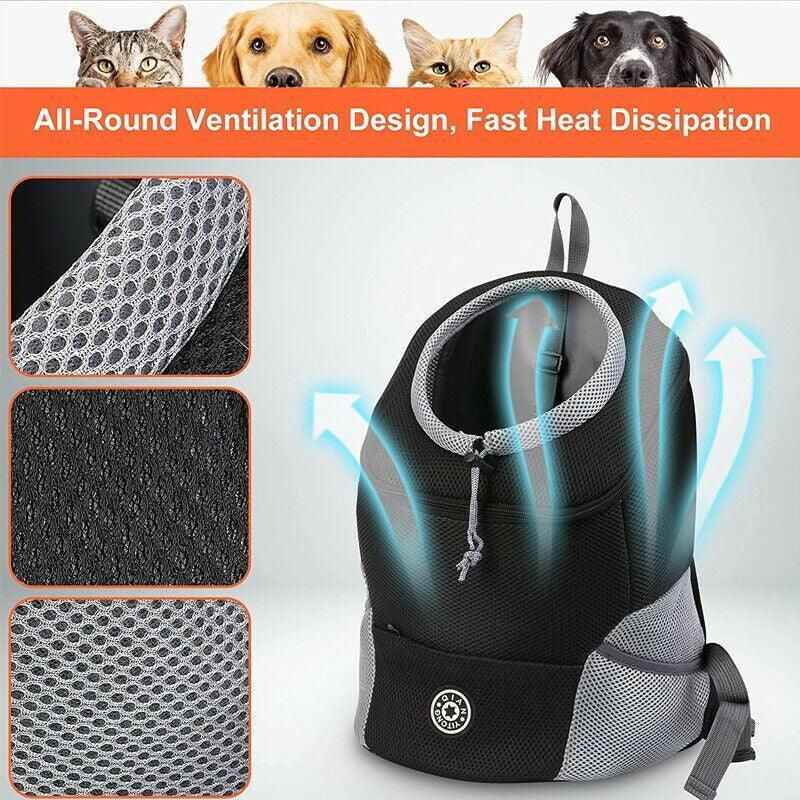 L Size Puppy Travel Mesh Pet Dog Carrier Backpack Front Travel Portable view 7