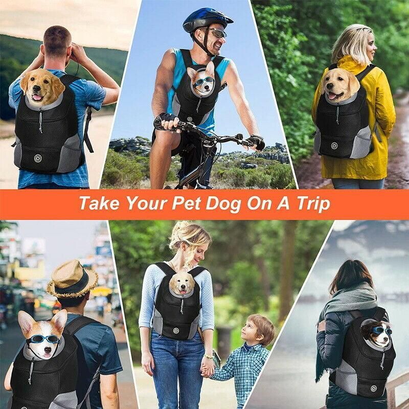 L Size Puppy Travel Mesh Pet Dog Carrier Backpack Front Travel Portable view 8