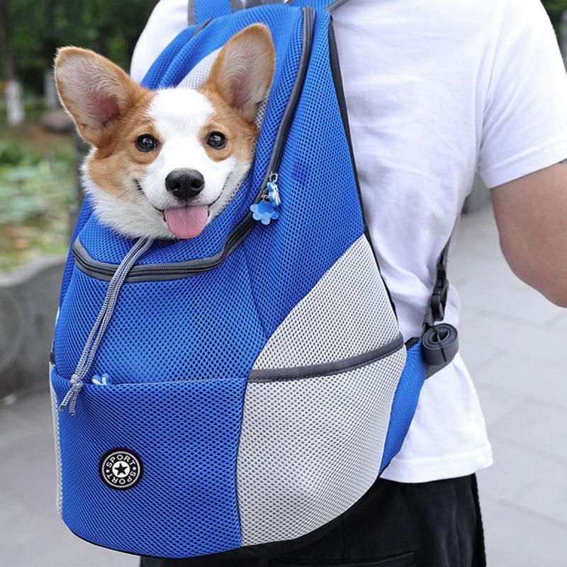 L Size Puppy Travel Mesh Pet Dog Carrier Backpack Front Travel Portable view 13