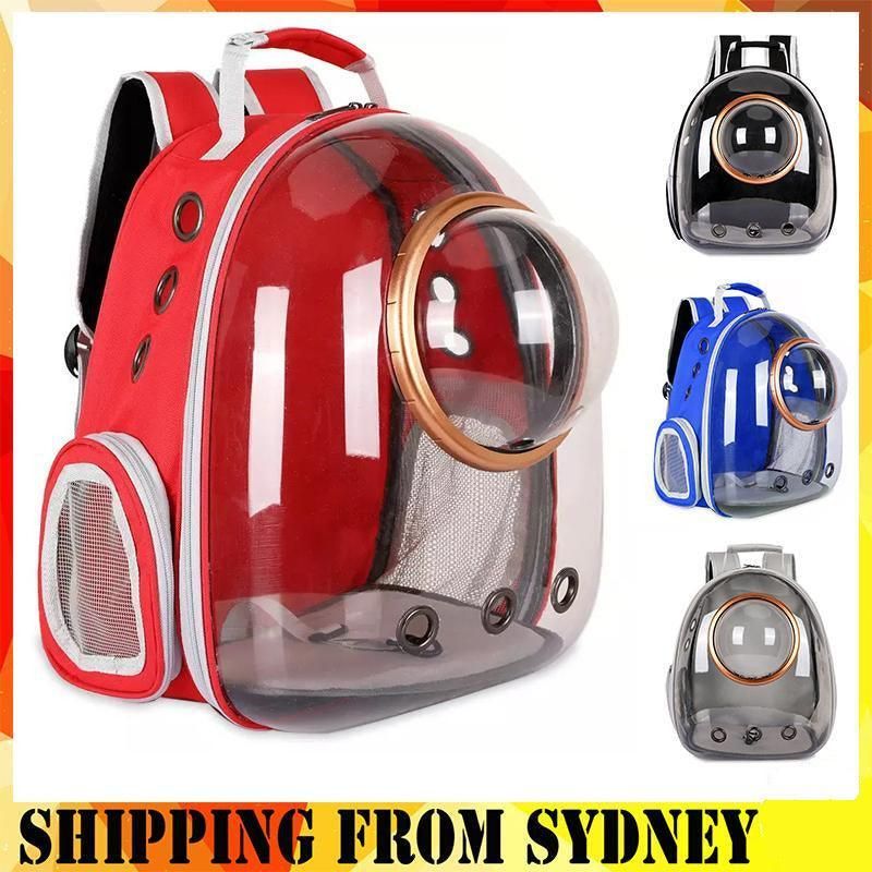 Travel Space Capsule Dog Cat Bag Breathable Outdoor Pet Backpack Carrier - Black view 10