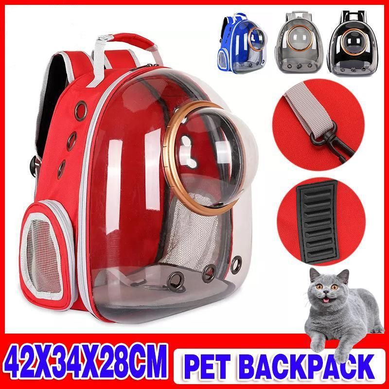Travel Space Capsule Dog Cat Bag Breathable Outdoor Pet Backpack Carrier - Grey view 2