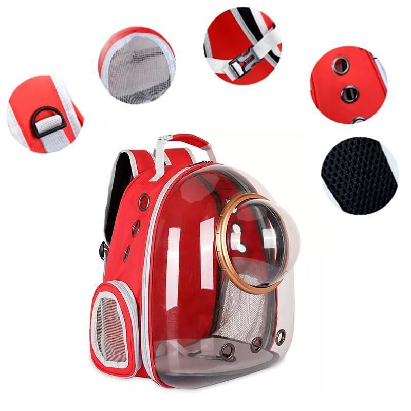 Travel Space Capsule Dog Cat Bag Breathable Outdoor Pet Backpack Carrier - Grey view 5