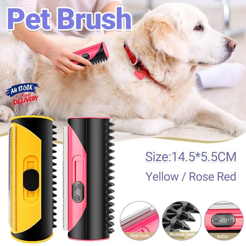 Pet Dog Cat Hair Fur Deshedding Shedding Trimmer Tool Grooming Roll Comb Brush view 2