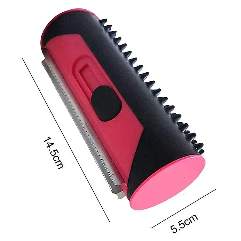 Pet Dog Cat Hair Fur Deshedding Shedding Trimmer Tool Grooming Roll Comb Brush view 4