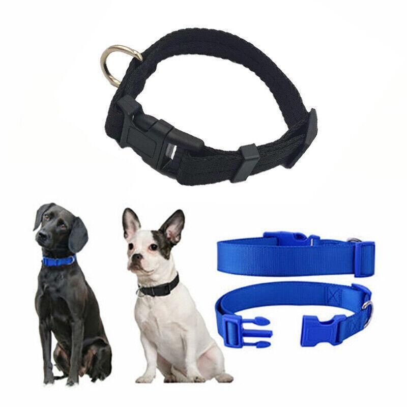 L Size Dog Puppy Pet Collar Adjustable Nylon Toy Large Pink Blue Red Black - Red view 8