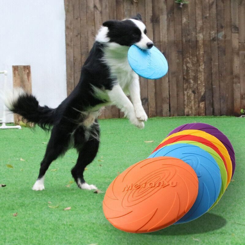 Frisbee Toy for Dogs Outdoor Fetch Training Soft Rubber Pet Flying Disc 18cm view 7