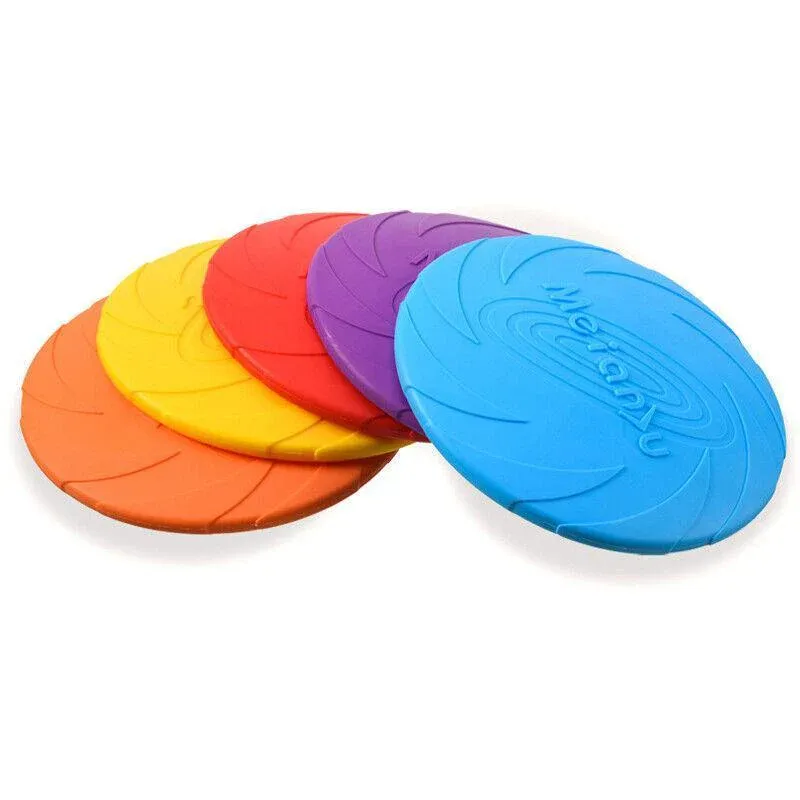 Frisbee Toy for Dogs Outdoor Fetch Training Soft Rubber Pet Flying Disc 18cm view 11