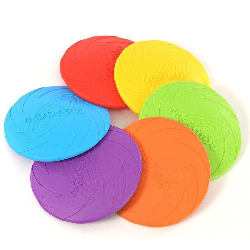 Frisbee Toy for Dogs Outdoor Fetch Training Soft Rubber Pet Flying Disc 18cm view 13