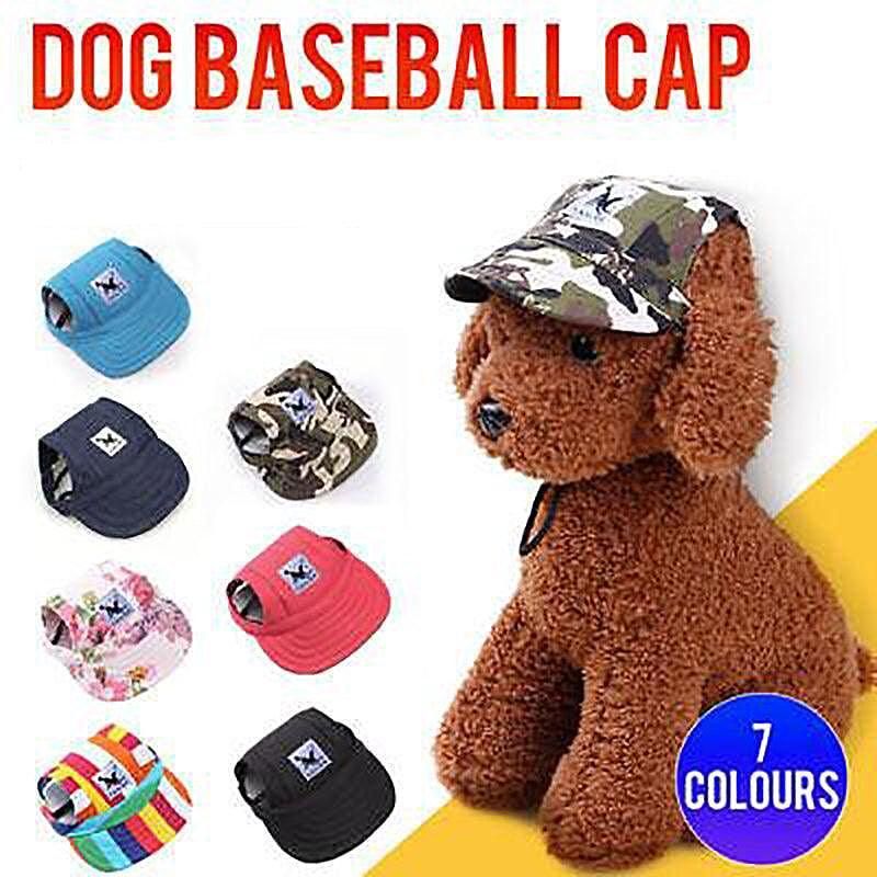 Dog Baseball Cap Outdoor Pet Sun Hat Summer Canvas Visor Puppy S Size - Stripe view 2