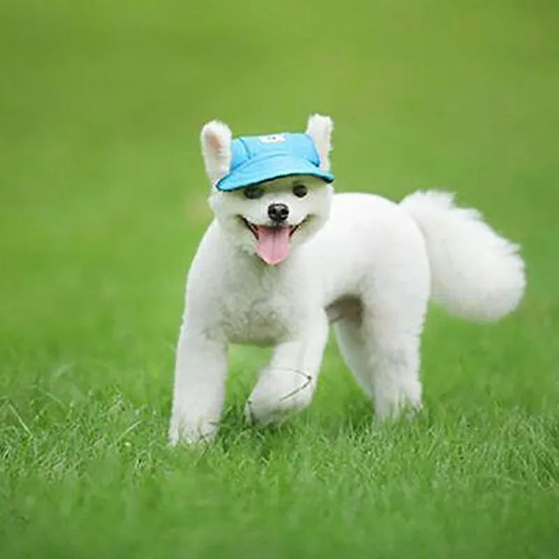 Dog Baseball Cap Outdoor Pet Sun Hat Summer Canvas Visor Puppy S Size - Stripe view 7