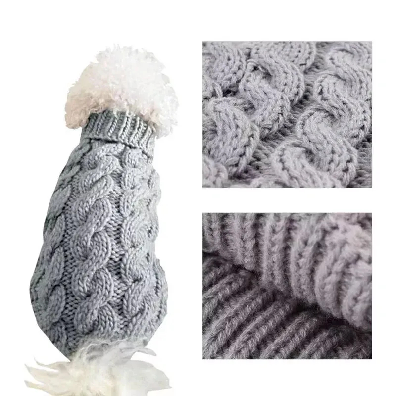 Puppy Dog Jumper Winter Warm Knitted Sweater Pet Clothes Small Dogs Coat view 9