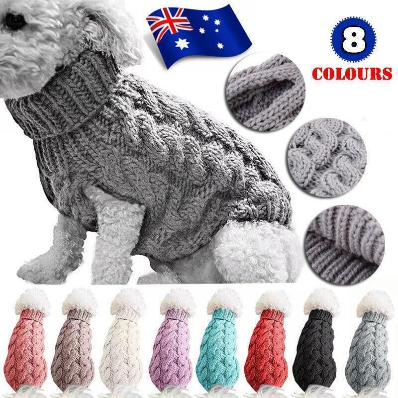 Puppy Dog Jumper Winter Warm Knitted Sweater Pet Clothes Small Dogs Coat view 2