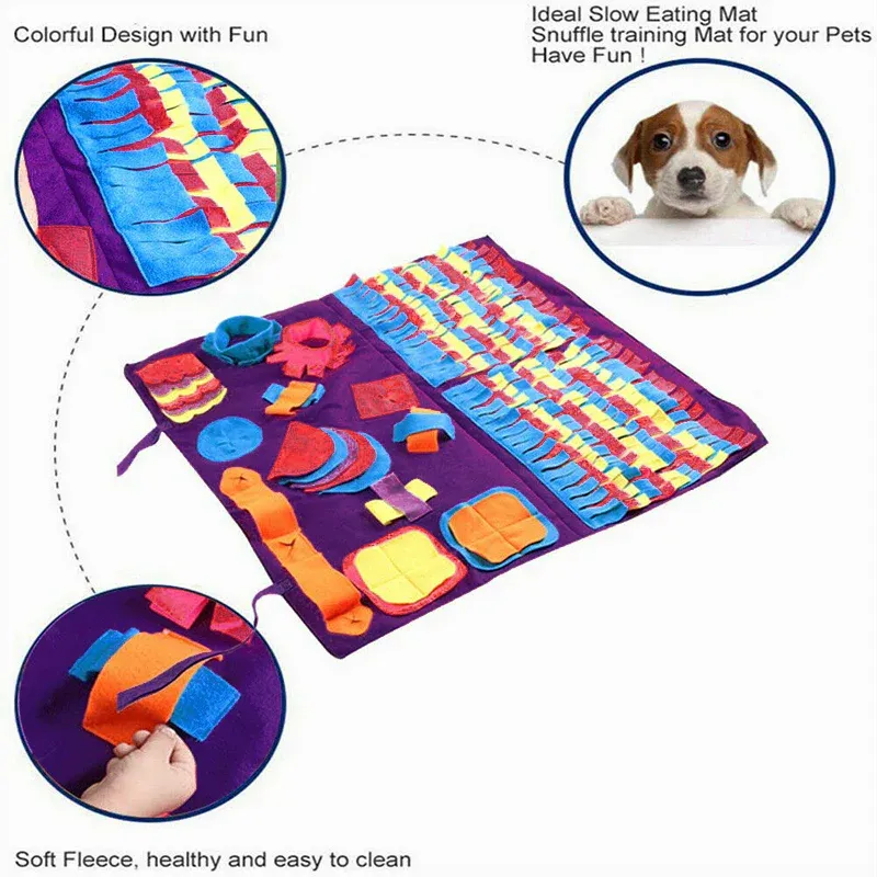 Dog Pet Nose Training Sniffing Pad Toys Blanket Game Feeding Cushion Snuffle Mat view 11