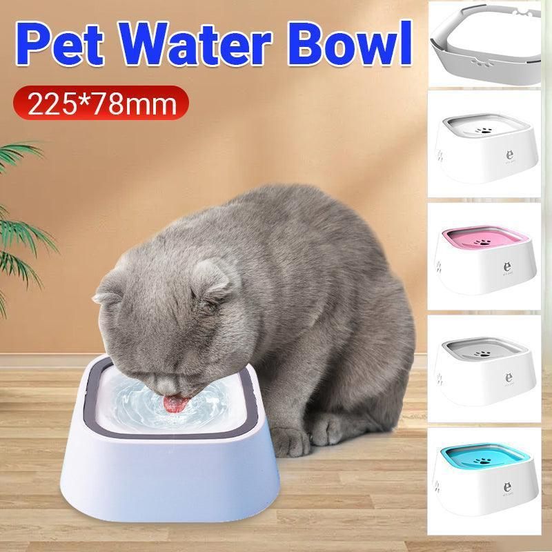 1.5L Pet Water Bowl No-Spill Design Slow Drinking Feeder with Non-Slip Base - Pink view 2