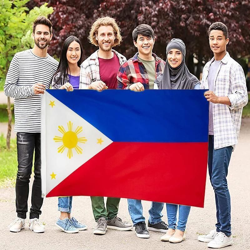 Large Philippines Flag 90 x 150 cm Outdoor Indoor Polyester with Eyelets view 5