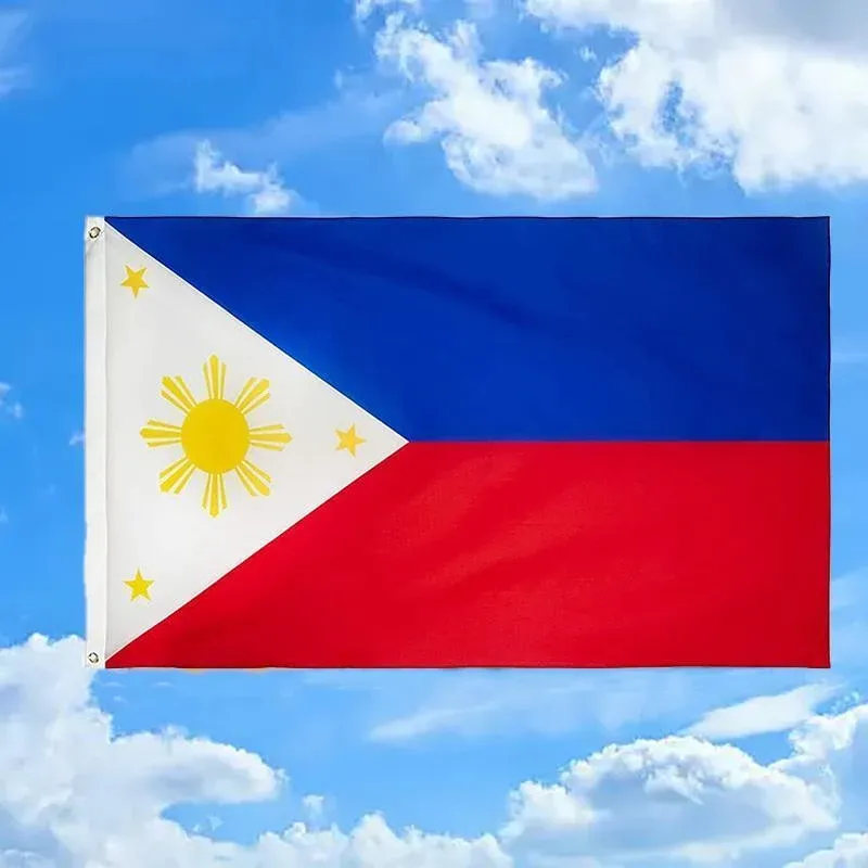 Large Philippines Flag 90 x 150 cm Outdoor Indoor Polyester with Eyelets view 10