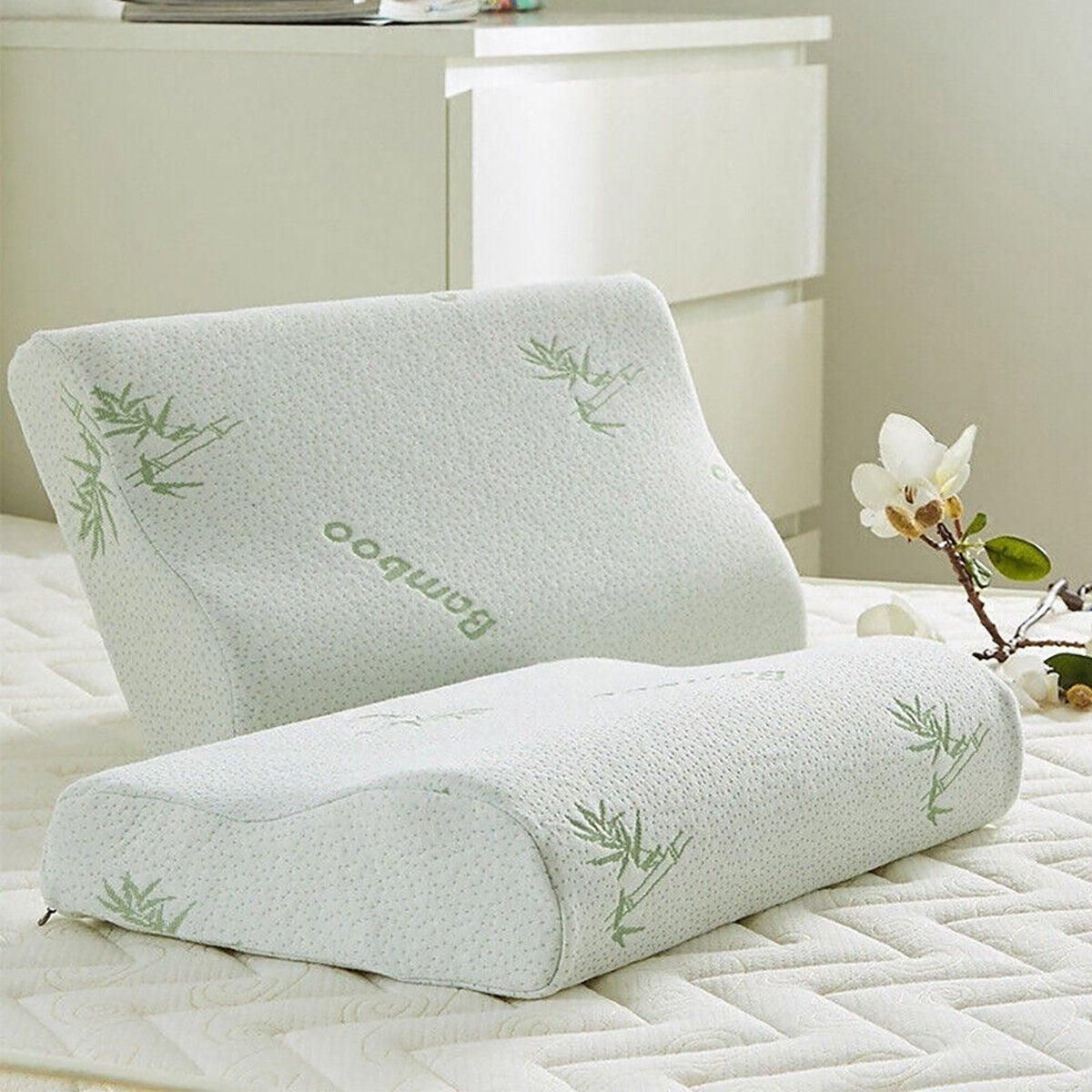 1/2PCS Memory Foam Neck Pillow Wavy Contour Slow Rebound Pillow - 60x40x12cm-2pcs view 12
