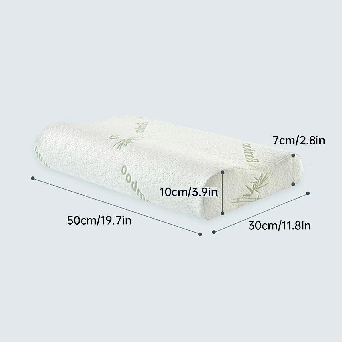 1/2PCS Memory Foam Neck Pillow Wavy Contour Slow Rebound Pillow - 60x40x12cm-2pcs view 15