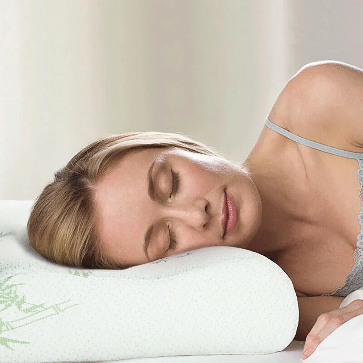 1/2PCS Memory Foam Neck Pillow Wavy Contour Slow Rebound Pillow - 50x30x10cm-2pcs view 9