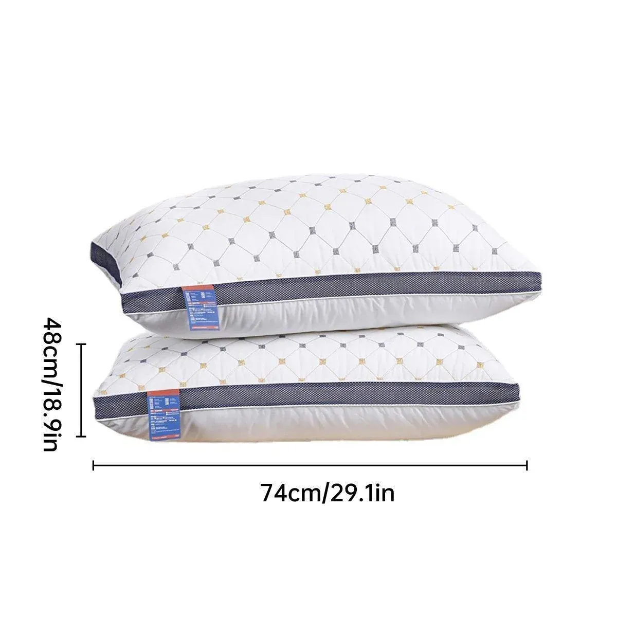 1/2pcs High Rebound Feather Velvet Pillow Washable Soft Bed Cushion Core view 3