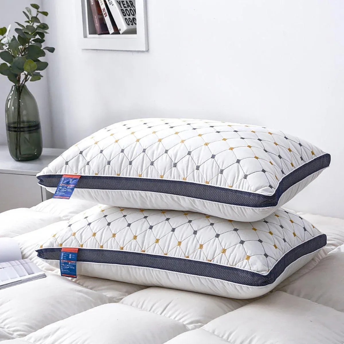 1/2pcs High Rebound Feather Velvet Pillow Washable Soft Bed Cushion Core view 12