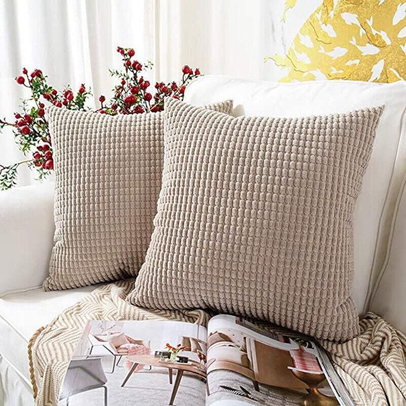 45X45 Plain Solid Colour Cushion Cover Decorative Pillow Case Home view 6