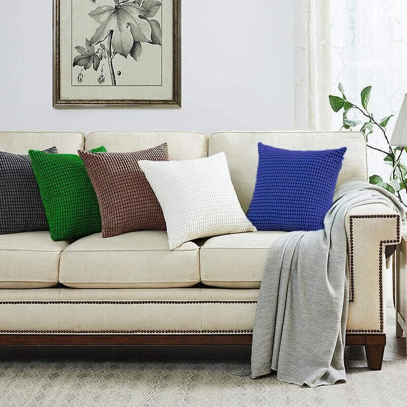 45X45 Plain Solid Colour Cushion Cover Decorative Pillow Case Home view 11