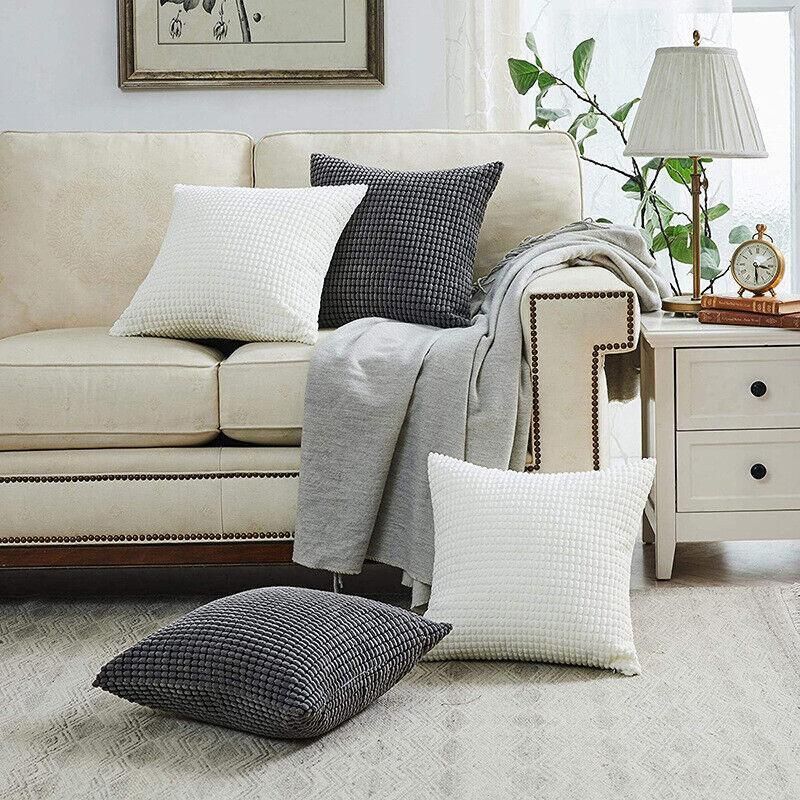 45X45 Plain Solid Colour Cushion Cover Decorative Pillow Case Home view 4
