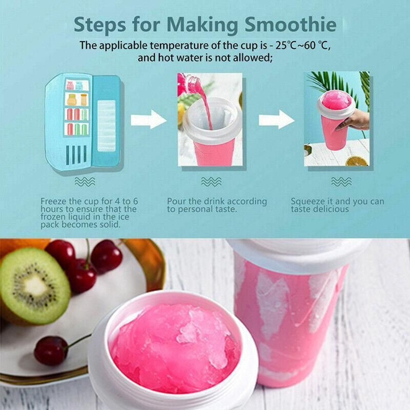 Slushie Maker Cup Quick Freeze Magic Squeeze Cup Milkshake Cup Ice Cream Maker view 12