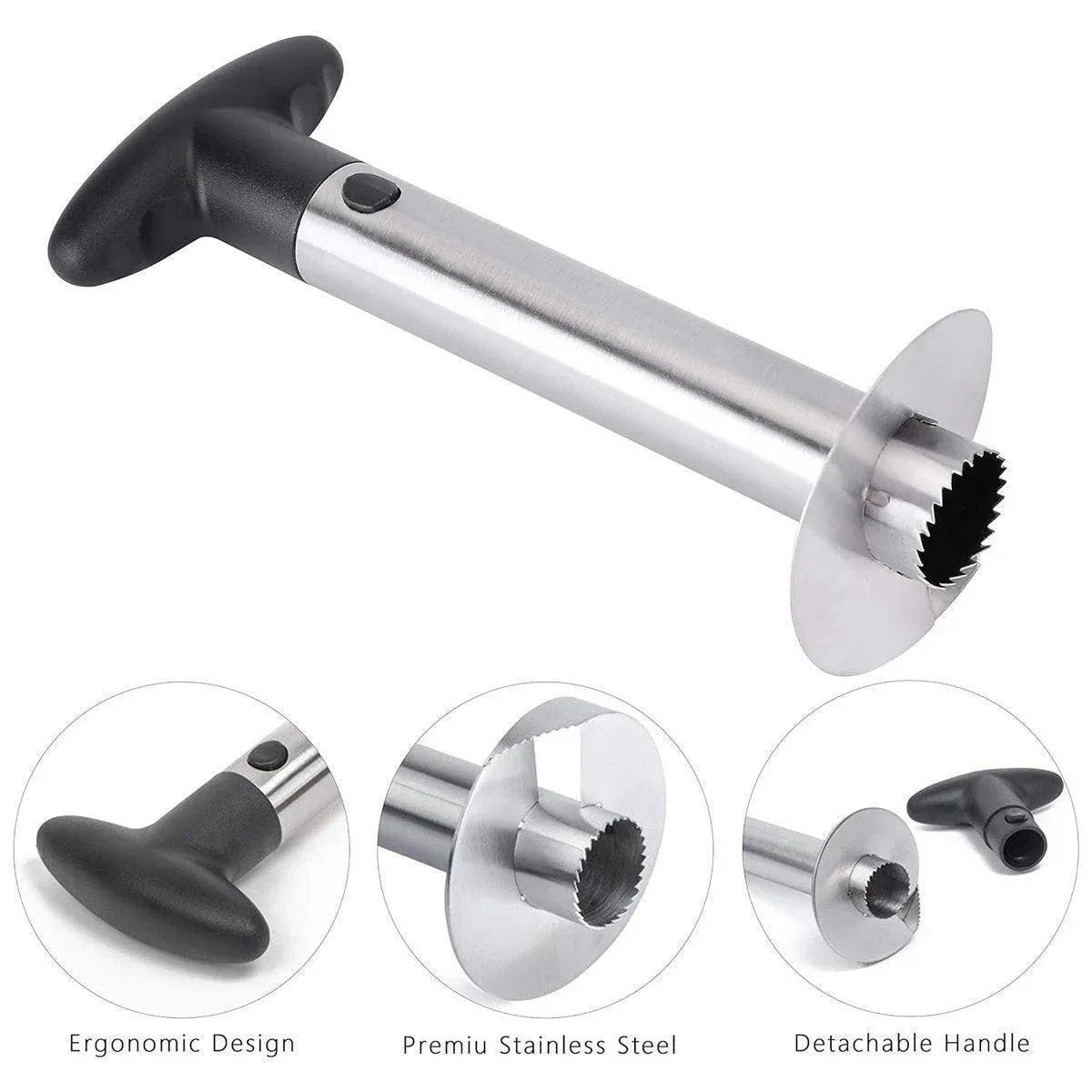 Stainless Steel Pineapple Corer Slicer Peeler Cutter Tool Easy Pineapple view 9